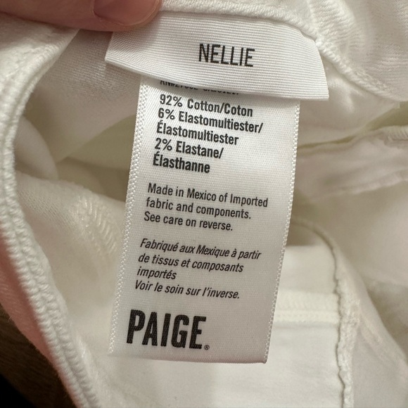 Paige Anthropologie Nellie White Frayed Hem Culottes Cropped Ankle Jeans sz 30 - Picture 9 of 16